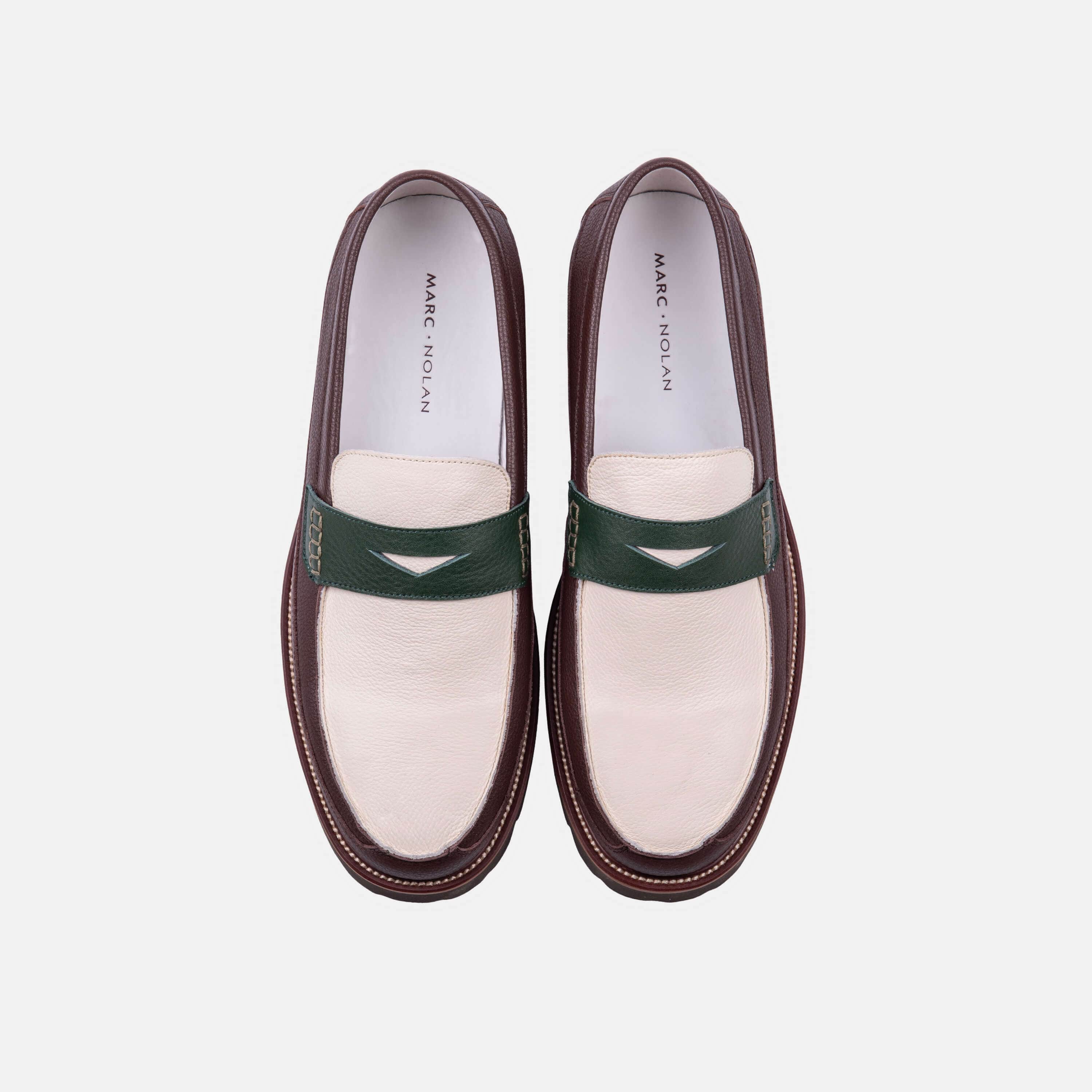 Adler Chocolate Leather Penny Loafers - Image 4