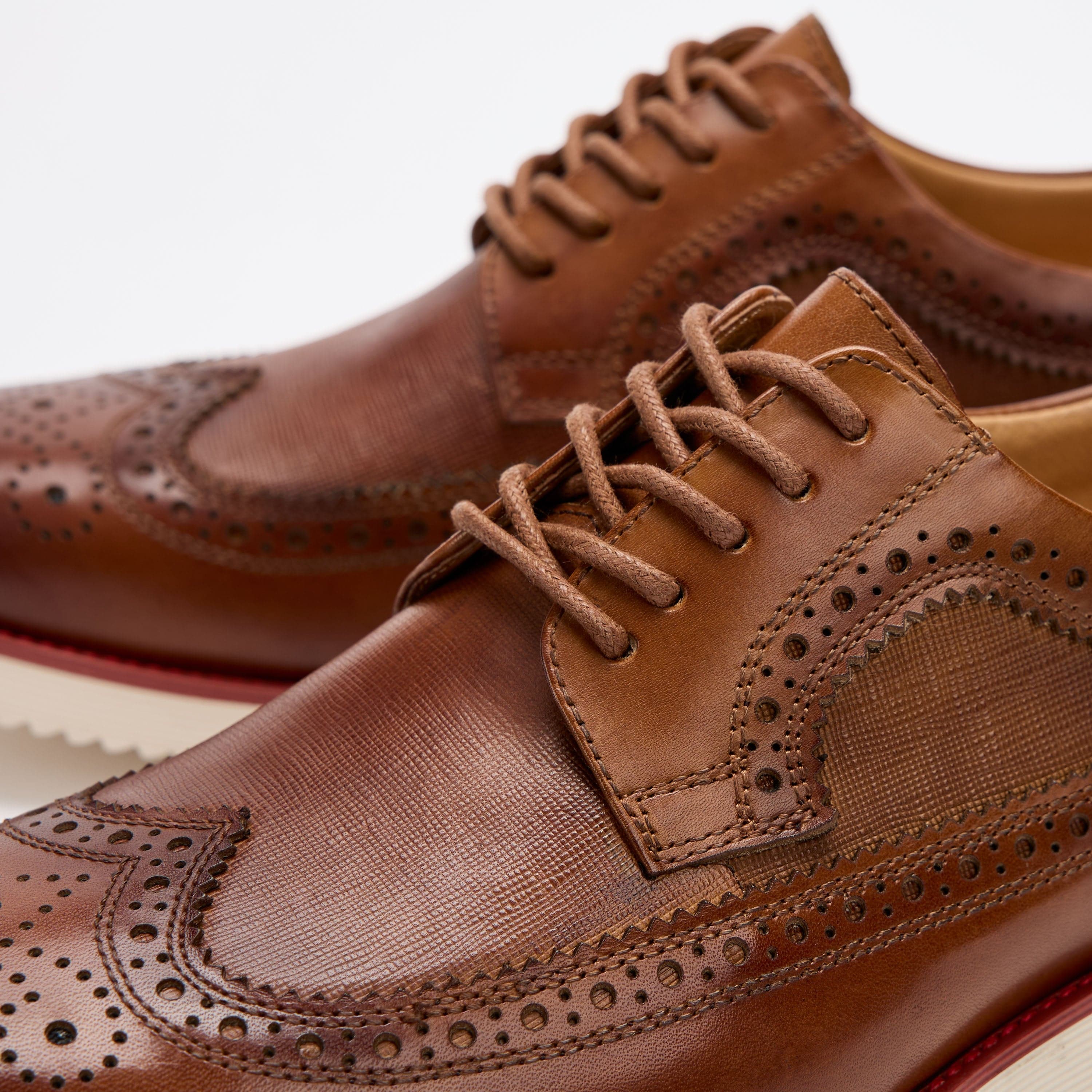Alexander Cognac Leather Longwing Sneakers - Image 3
