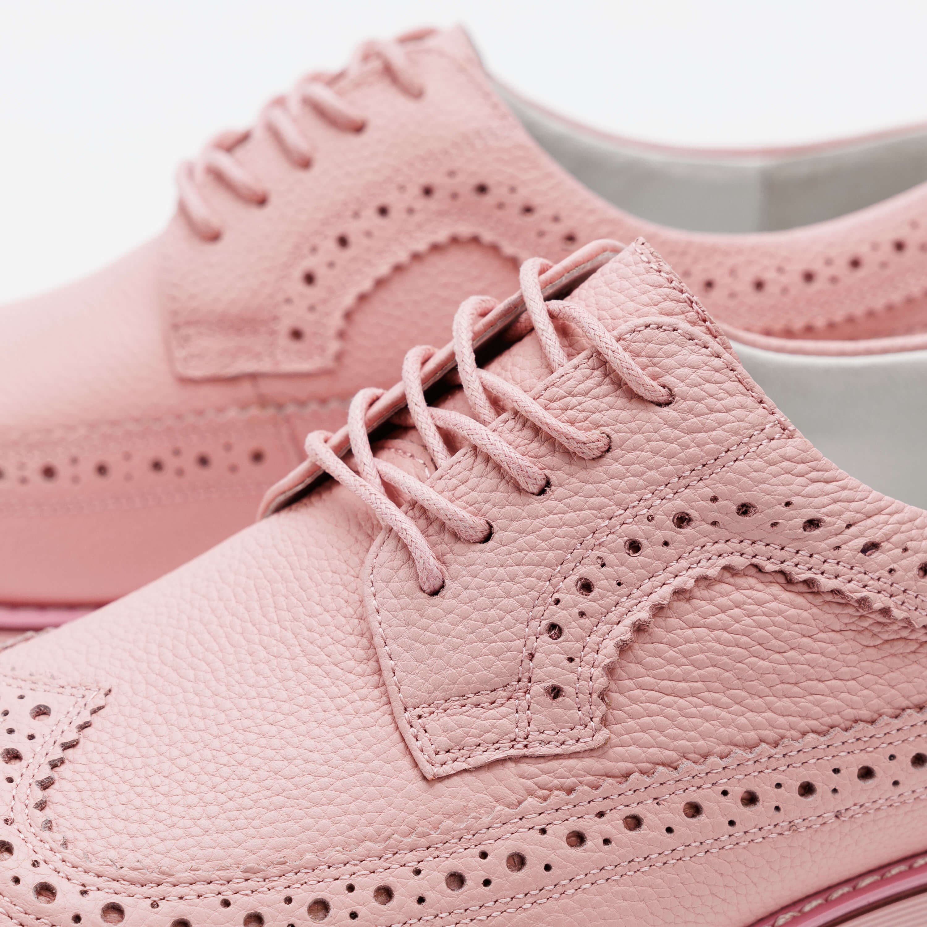 Alexander Pink Leather Longwing Sneakers - Image 3