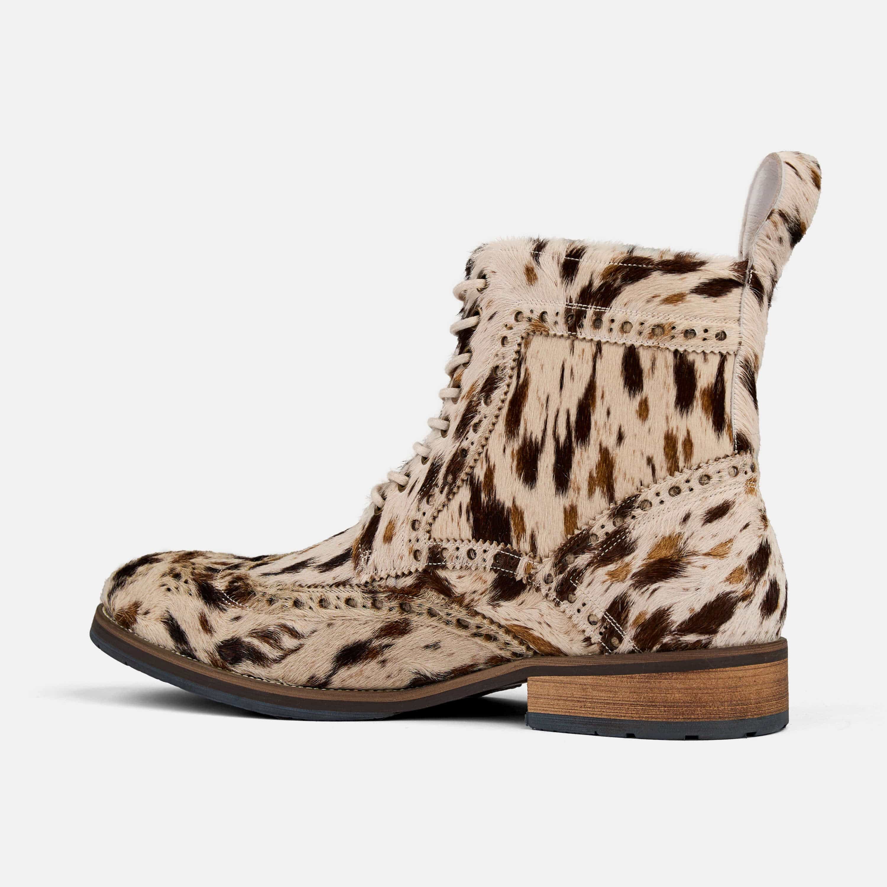 Belmont Appaloosa Wingtip Combat Boots - Image 4
