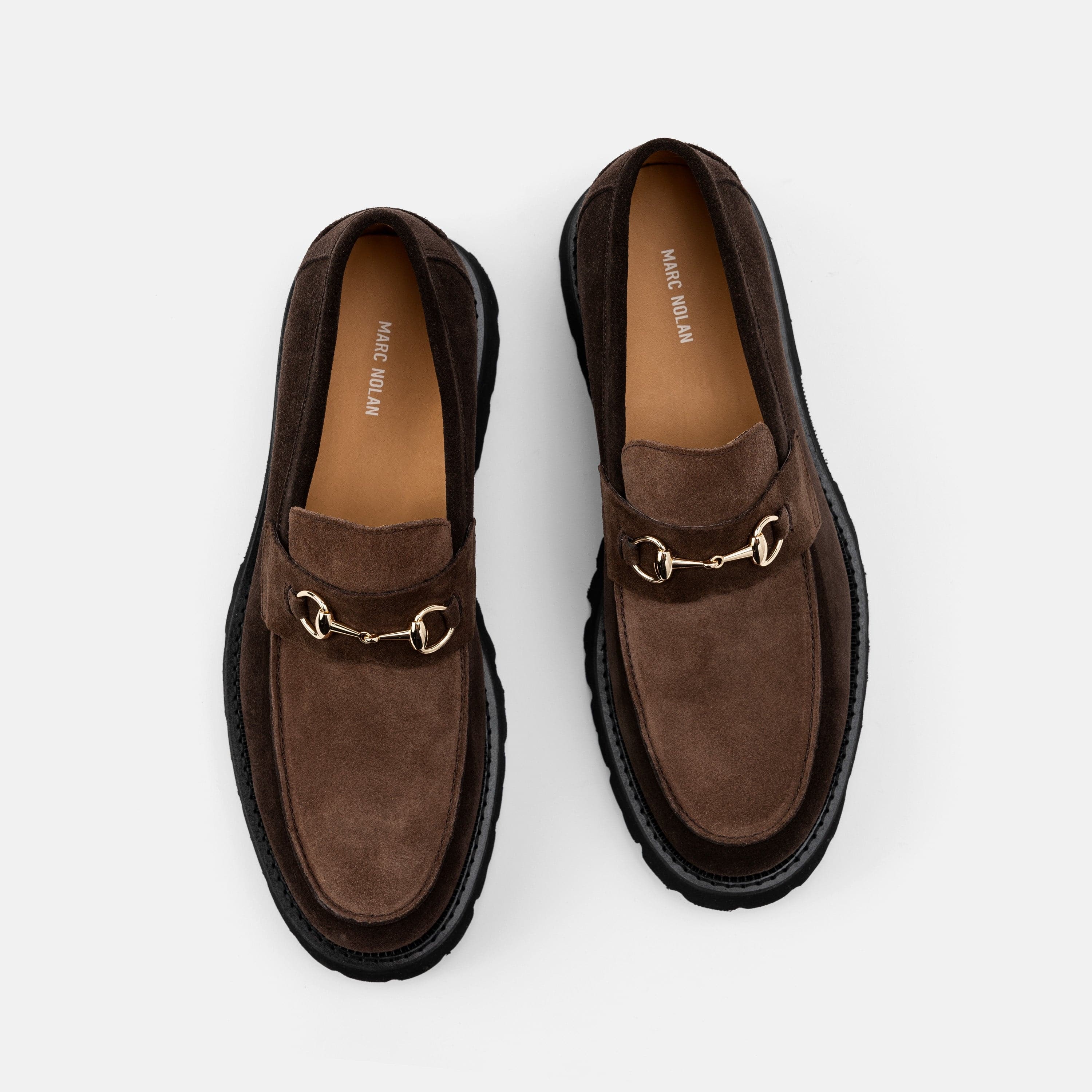 Blake Triple Brown Suede Lug Bit Loafers - Image 5