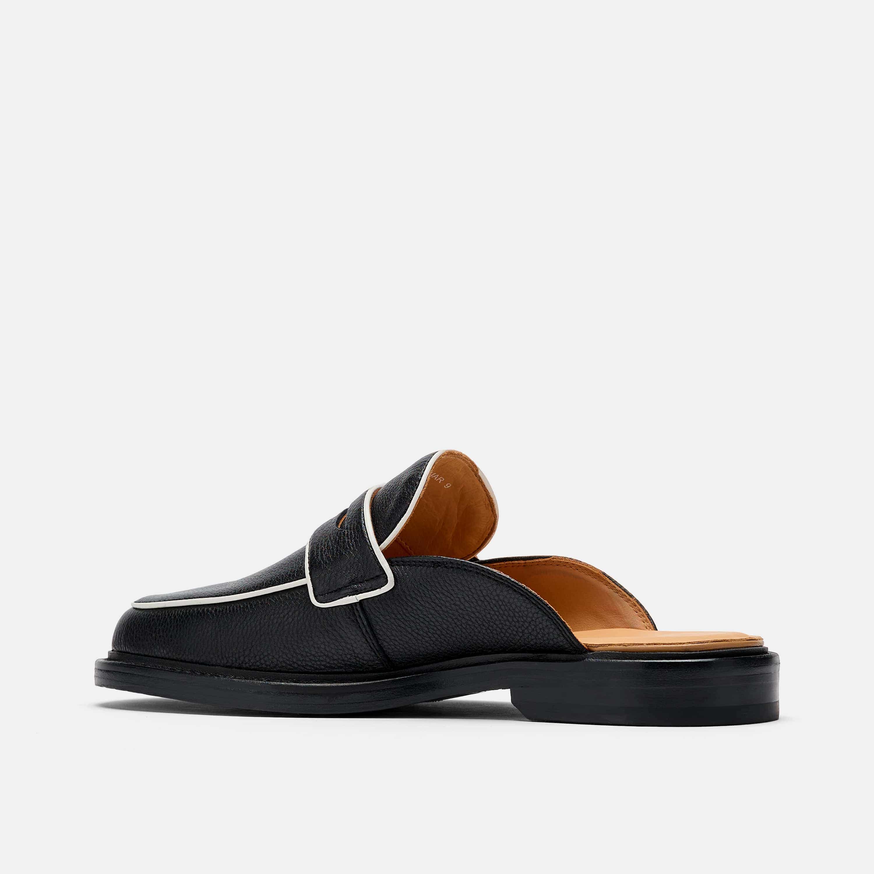 Del Mar Black Loafer Mules - Image 4