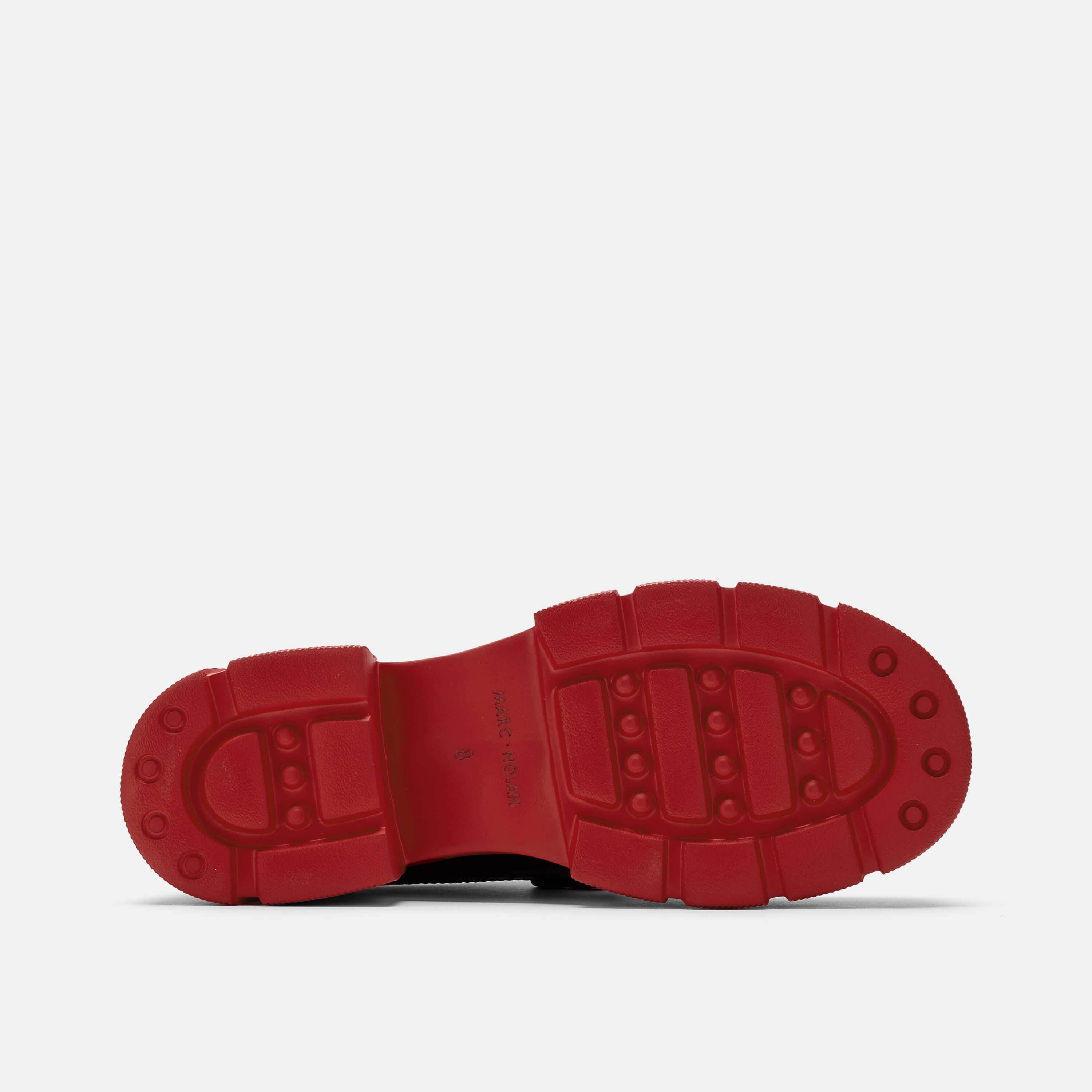 Ms. Alexander Black/Red Leather Lug Wingtip Derby - Image 6