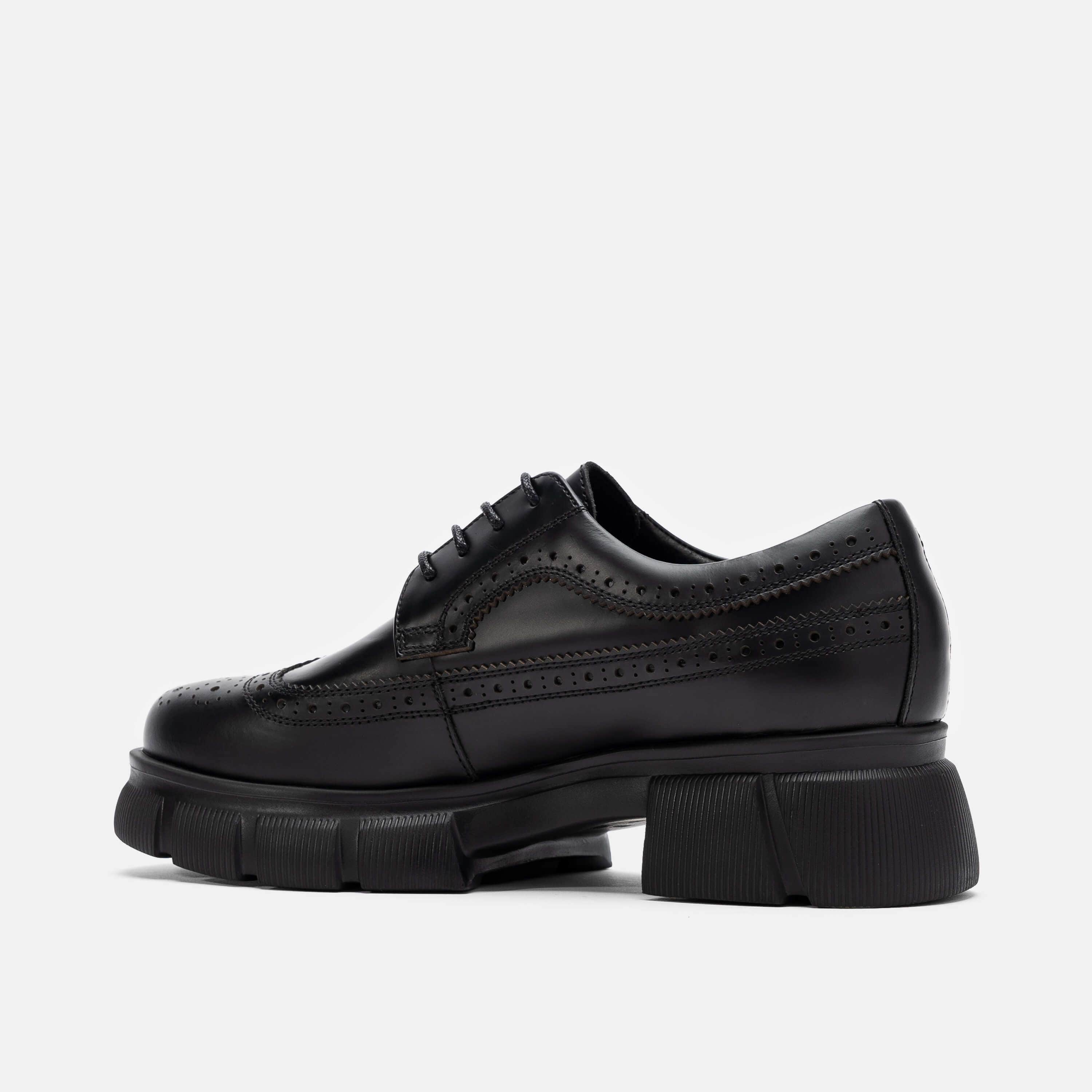 Ms. Alexander Black Leather Lug Wingtip Derby - Image 4
