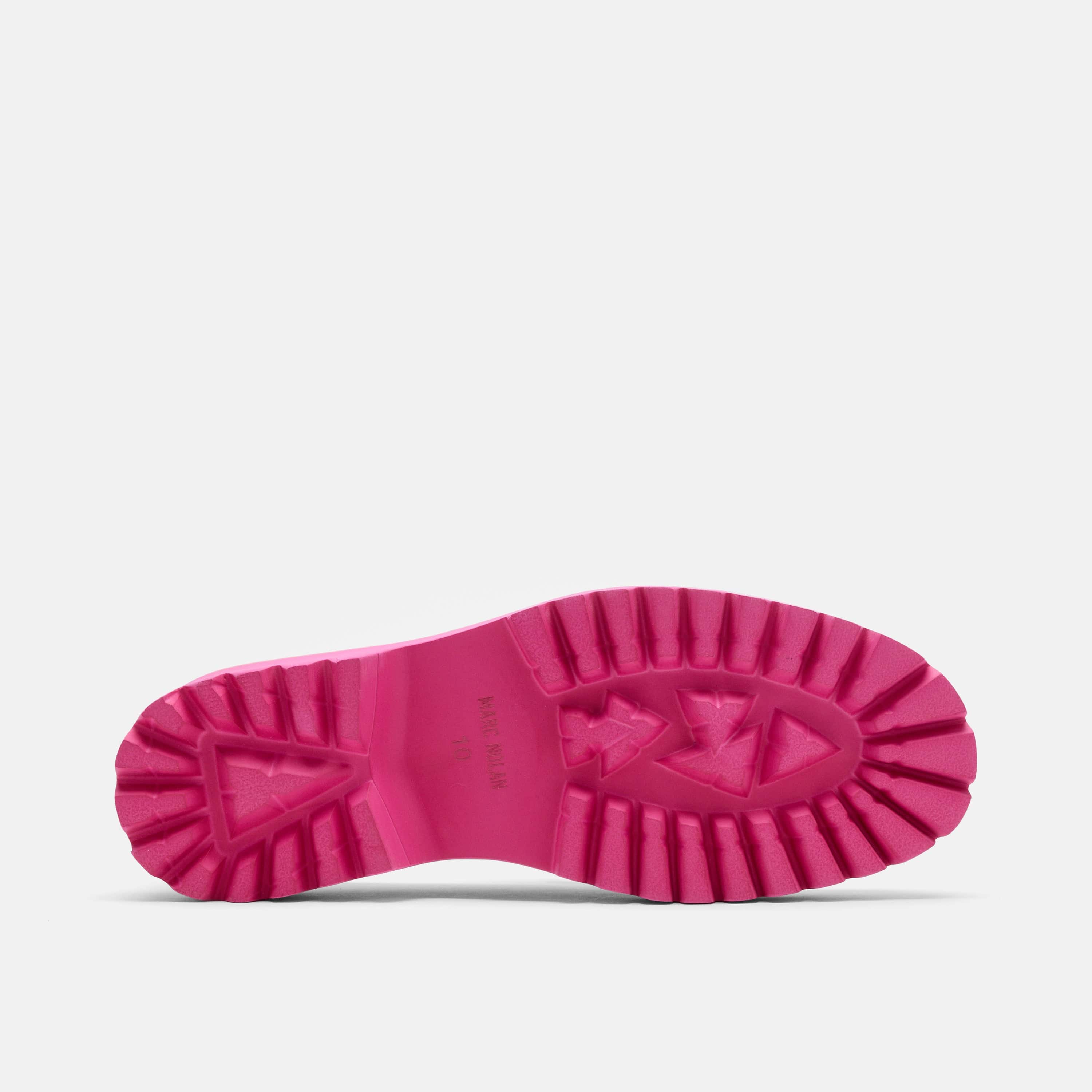 Ms. Boulevard Cream/Pink Patent Leather Bit Loafers - Image 6