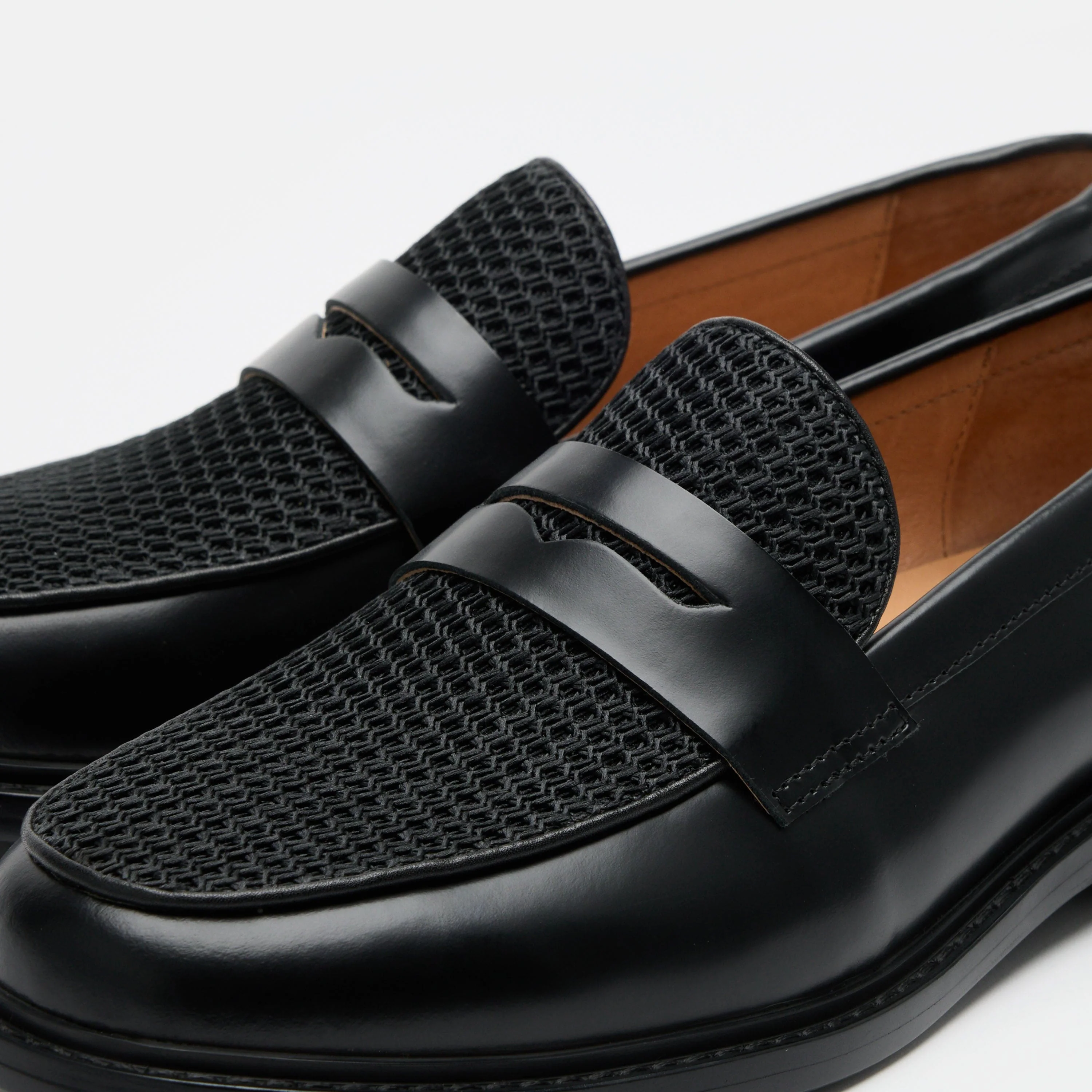 Ms. Calum Black Leather Penny Loafers - Image 3