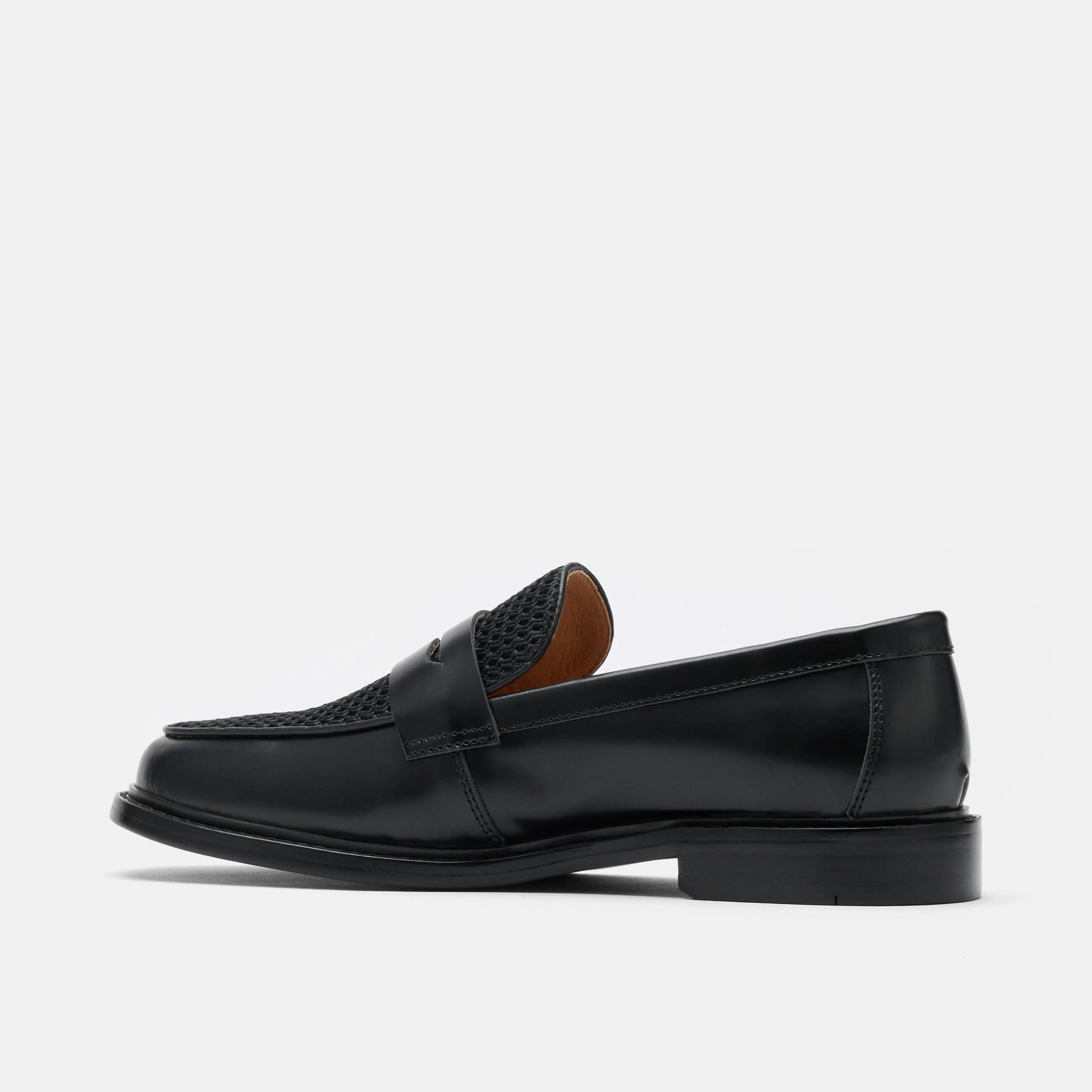 Ms. Calum Black Leather Penny Loafers - Image 4
