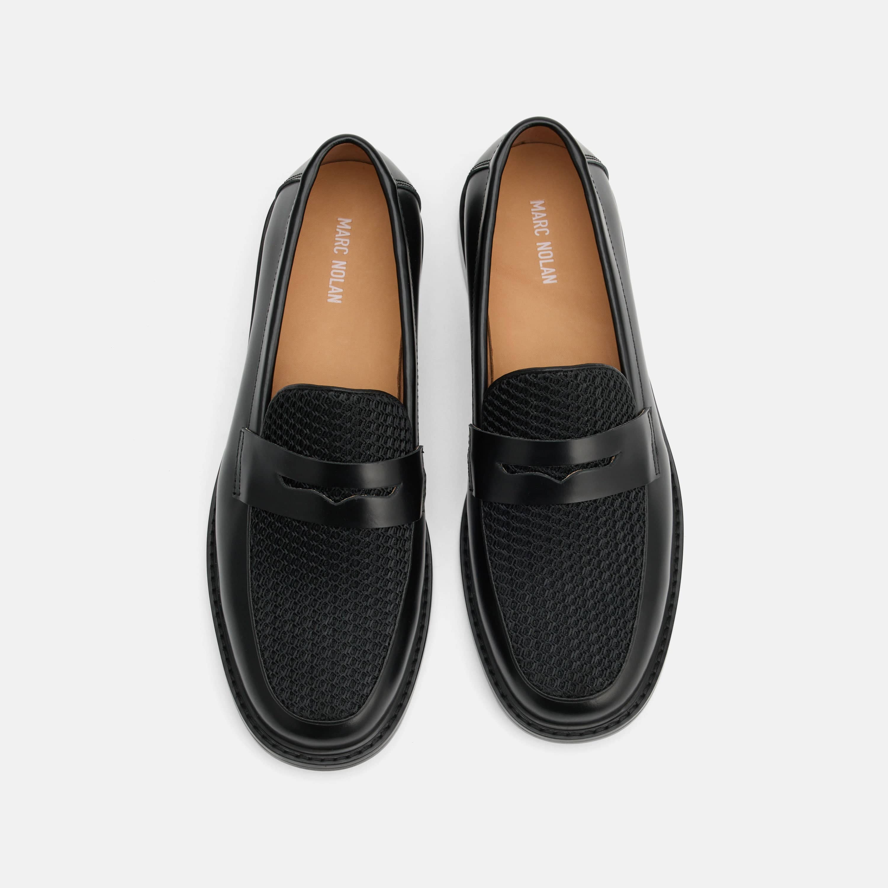 Ms. Calum Black Leather Penny Loafers - Image 5