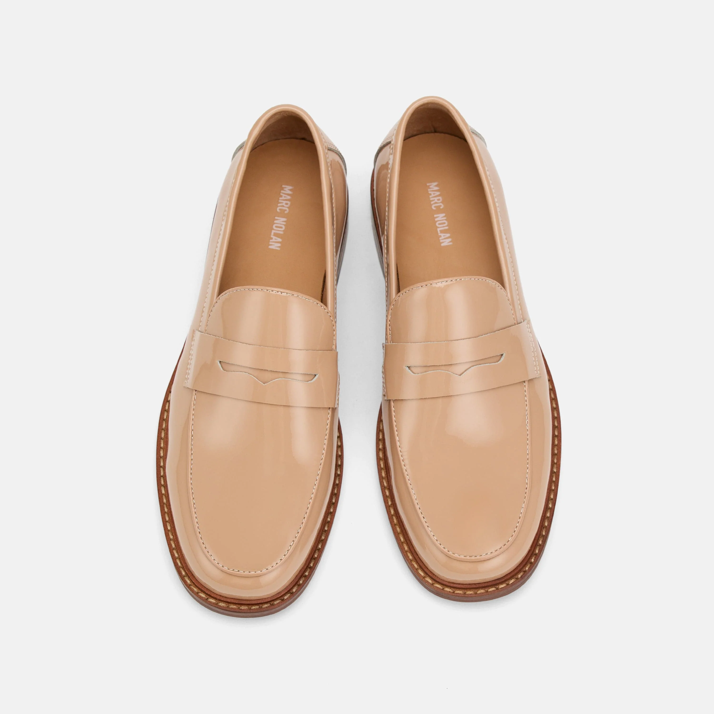 Ms. Calum Cream Leather Penny Loafers - Image 5