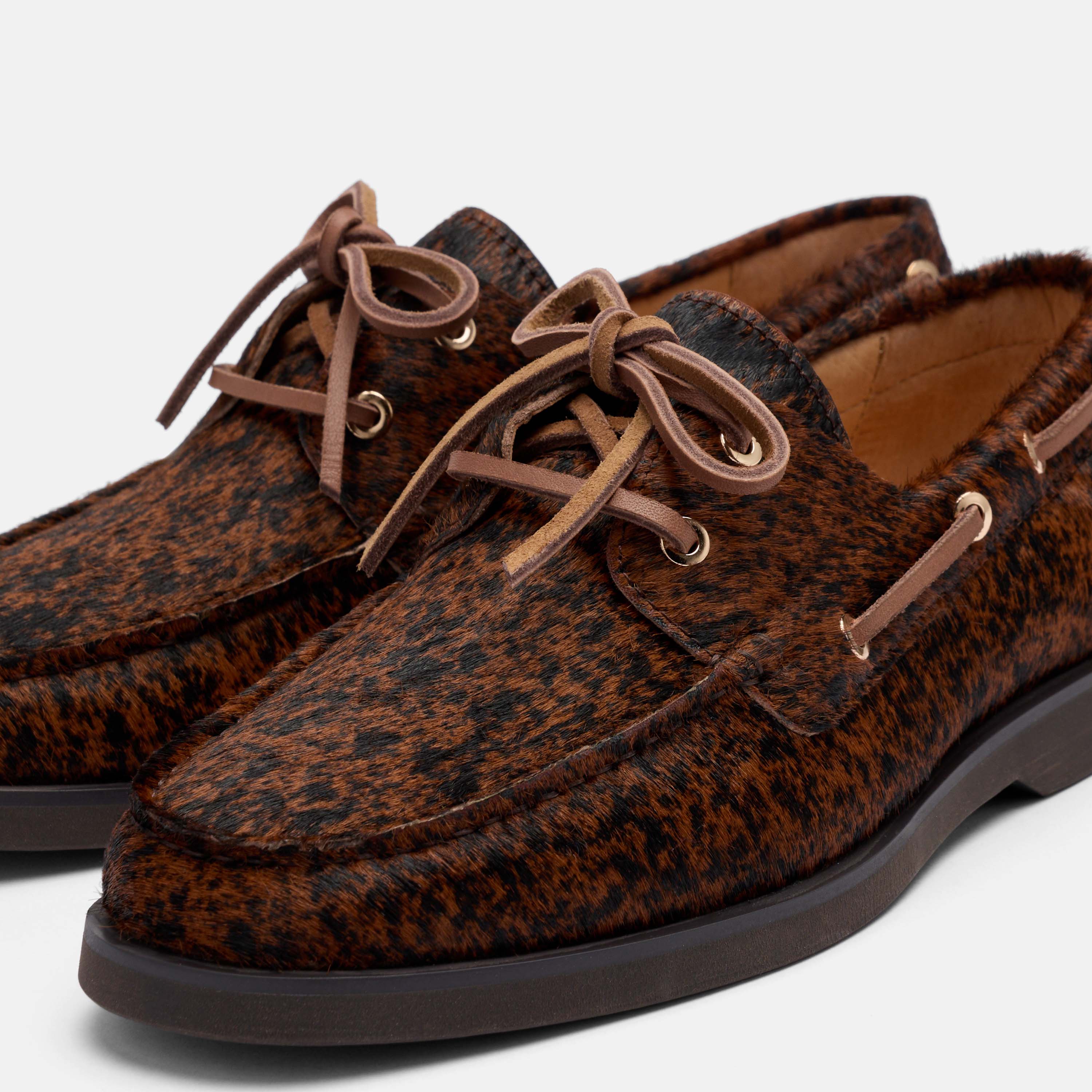 Ms. Capri Brown Cowhide Boat Shoes - Image 3