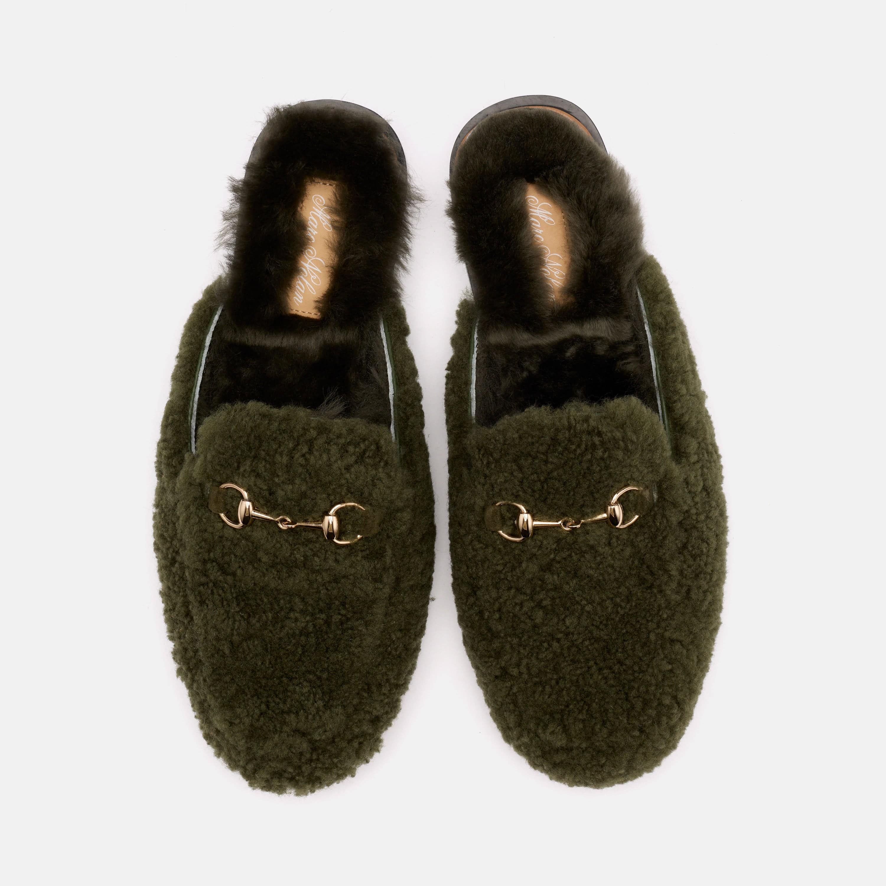 Ms. Del Sol Dark Green Bit Loafer Mule - Image 5
