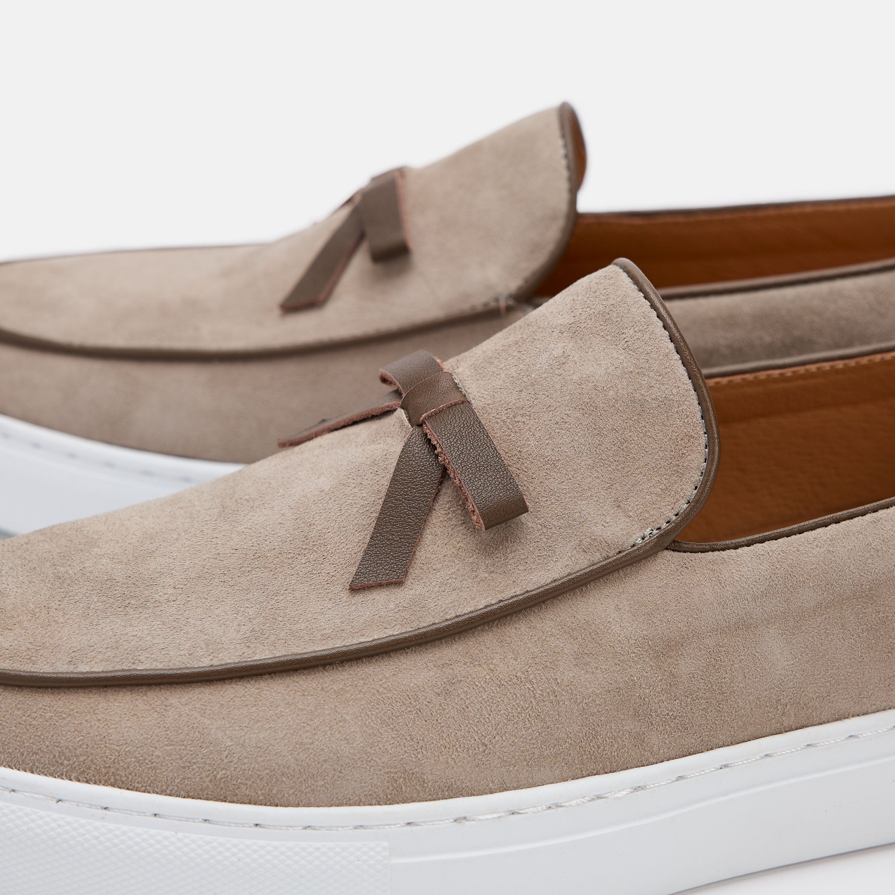 Odell Desert Sand Suede Belgian Loafer Sneakers - Image 3