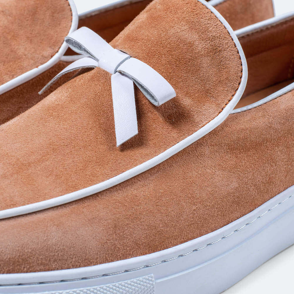Odell Tan Suede Belgian Loafer Sneakers - Image 3