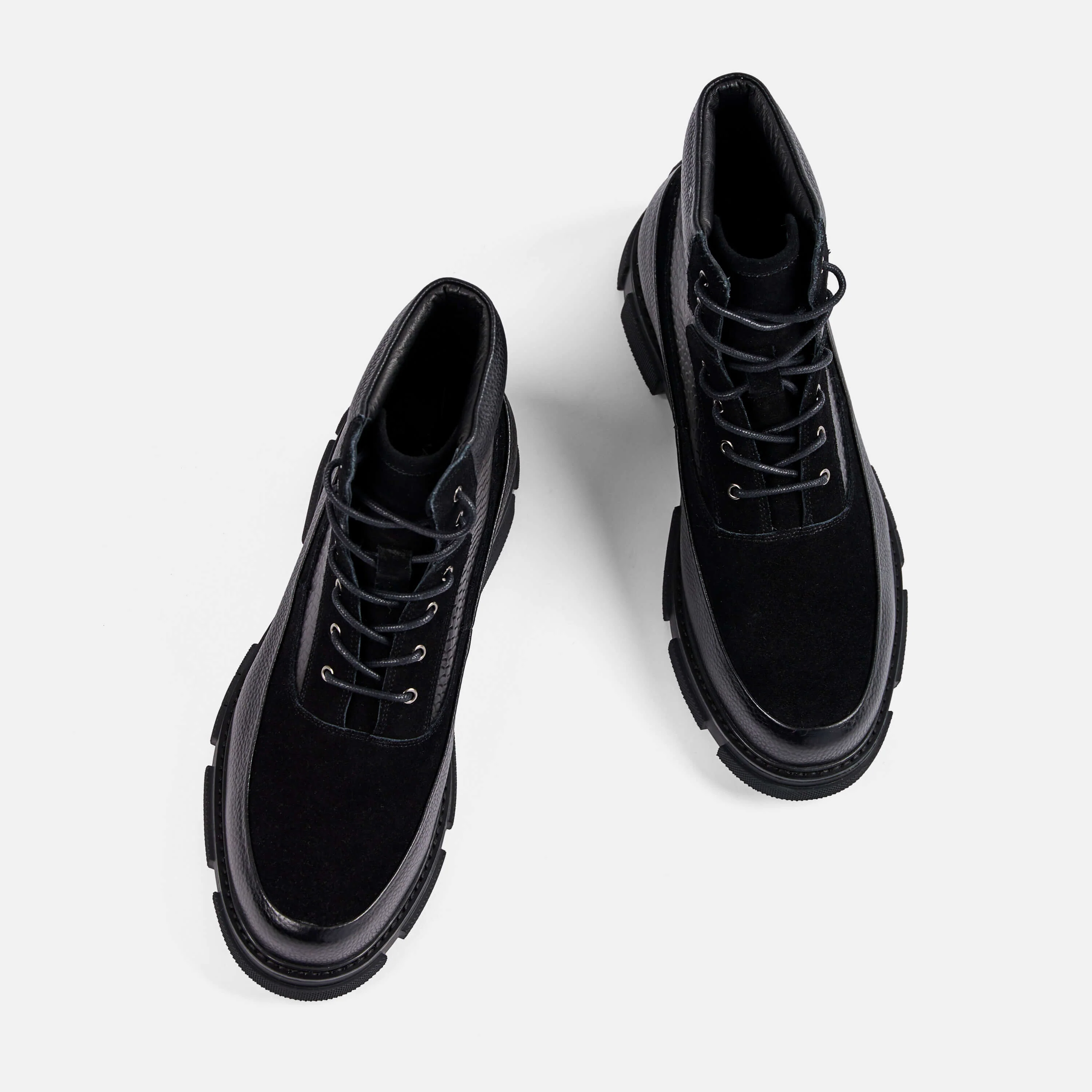 Otis Black Leather Combat Boots - Image 5