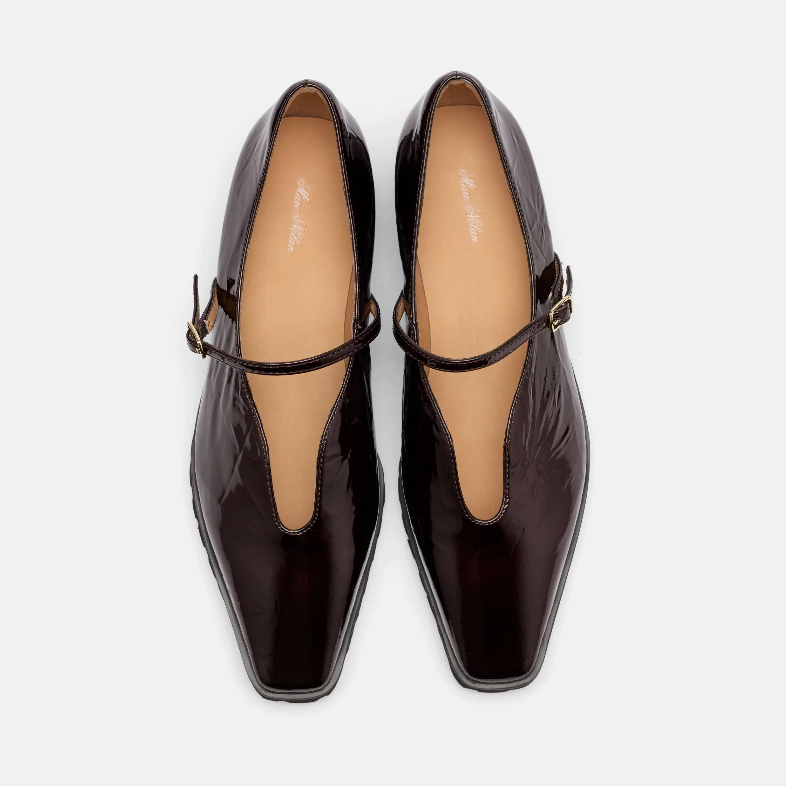Roxie Wine Patent Leather Lug Mary Janes - Image 5