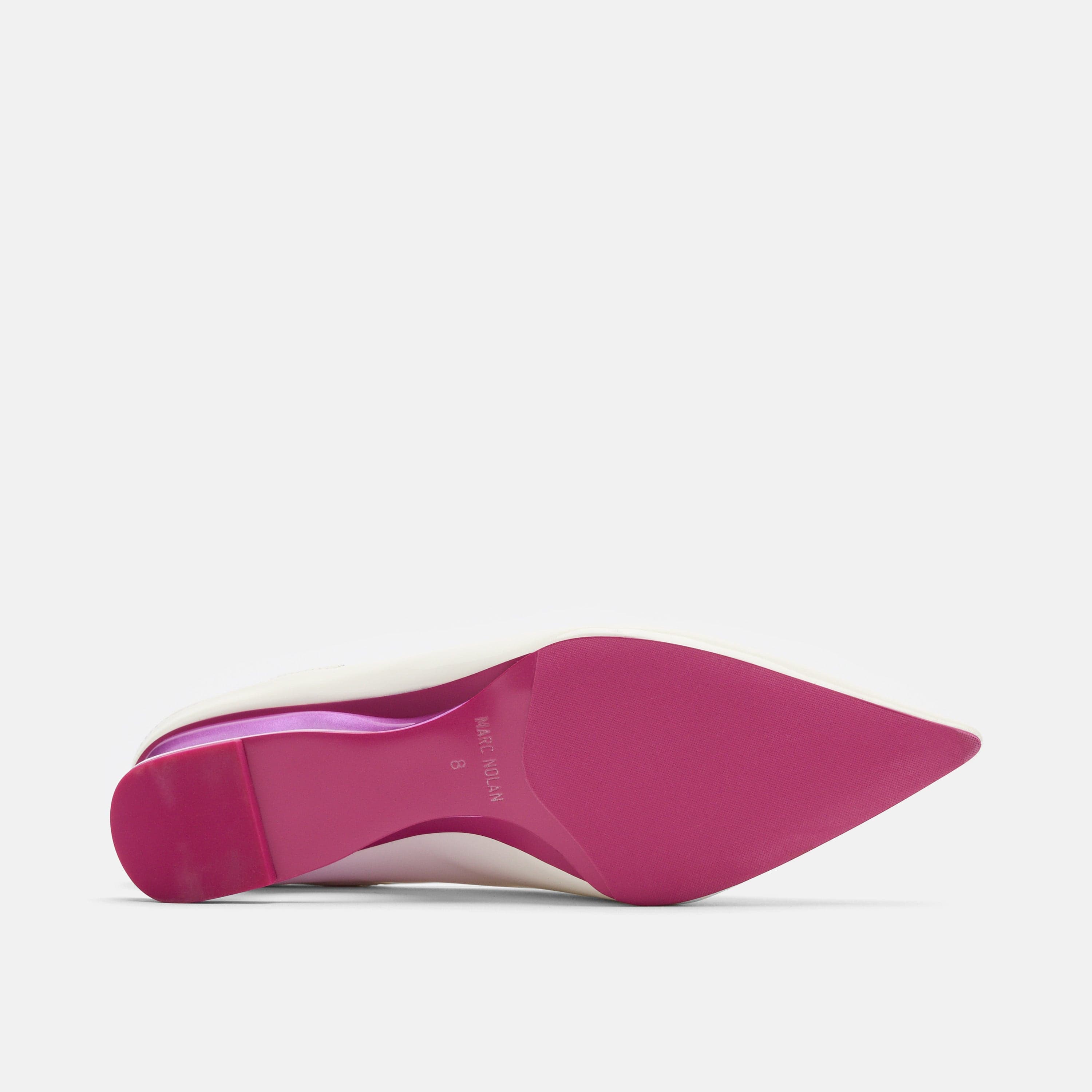 Sophia Cream/Magenta Leather Strap Pumps - Image 6